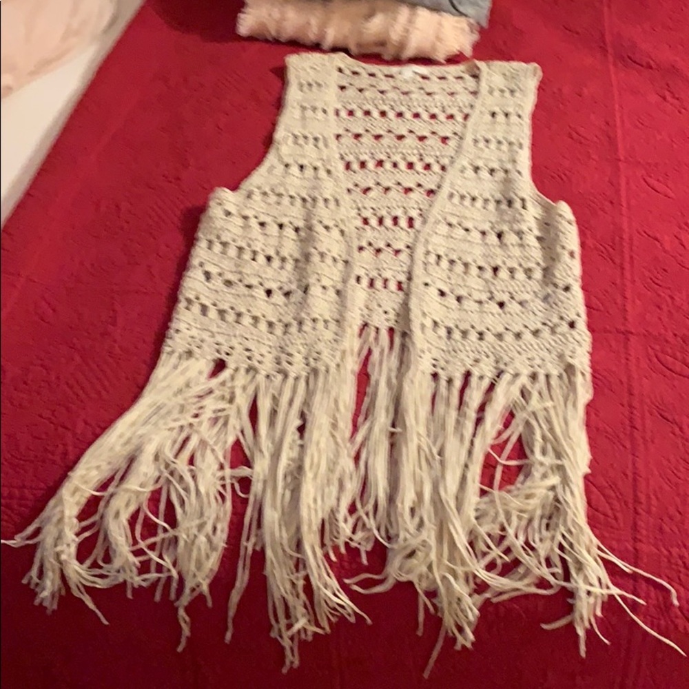 Umgee Crochet Fringe Vest